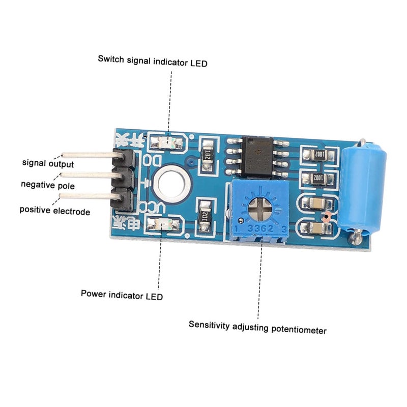 ULTECHNOVO 10pcs Normally Closed Sensor Module for Theft Alarms Earthquake Alerts and Intelligent Cars Alarm Triggering Low-Level Output - Image 4