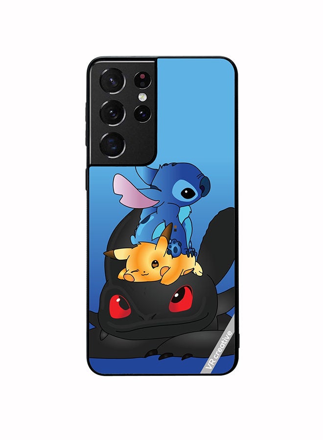 VR CREATIVE Protective Case Cover For Samsung Galaxy S21 Ultra 5G Cartoon Mix Design Multicolour - Image 1