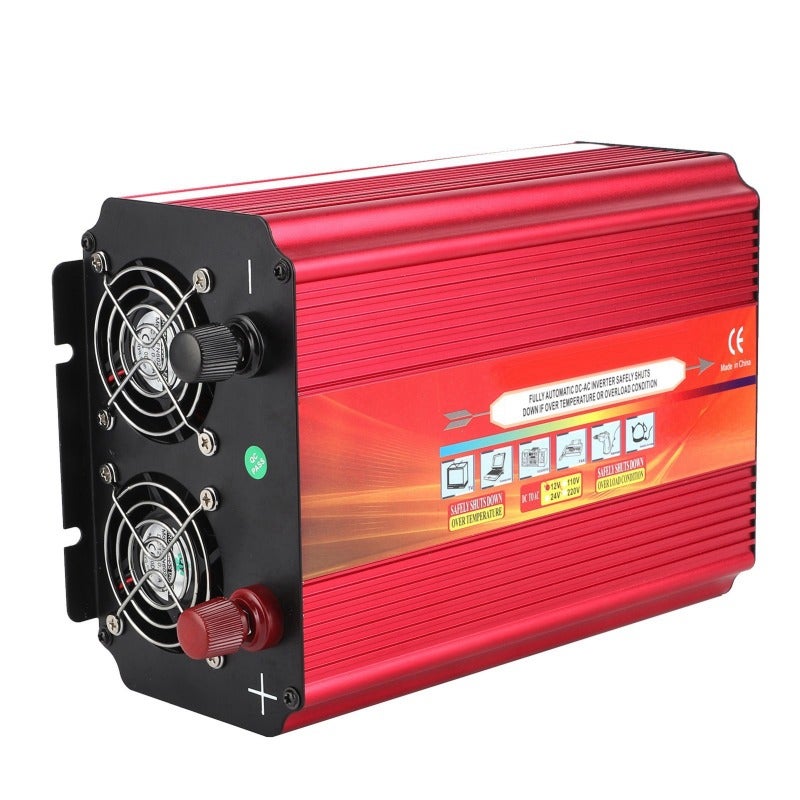 2000W Power Inverter: DC 12V To AC Converter With LCD Display, Dual Cooling Fans, Aluminum Alloy Shell - Multi-Safety Protection, Dual Universal Sockets For Car, Outdoor, Home Emergency Use - Image 2