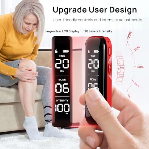 FOXPEED TENS Unit Muscle Stimulator,Dual Channel,Upgrade 6 Modes 20 Levels Intensity,Compact and Rechargeable TENS EMS Machine for Pain Relief,One-Key Intensity Control for Physical Therapy Shoulder Recovery - Image 4