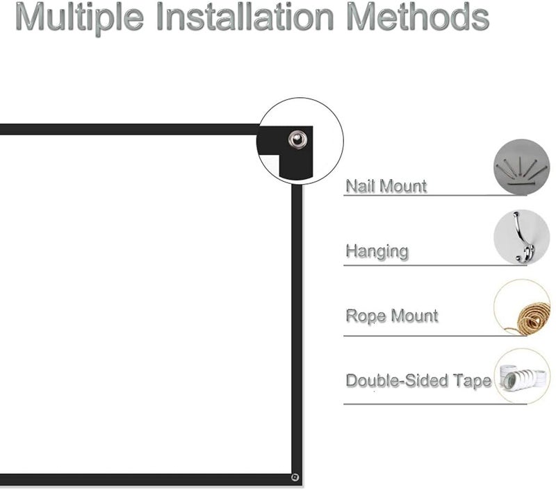 MOIZ 200 inch Large Projector Screen 16:9 Hanging Projection Screen Movie Screen Washable Fold-able Anti-Crease for Office Conference Presentation Theater Party - (Width 447 cm x 257 cm Height) - Image 4