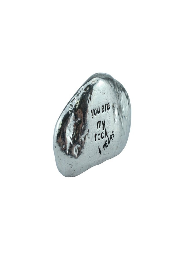 Pirantin 4th Anniversary You are My Rock Gift Idea - Solid Metal Heavy Polished Rock Gift for 4 Year Anniversary - Image 4