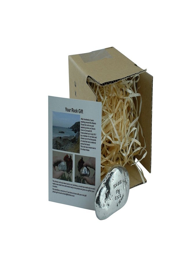 Pirantin 4th Anniversary You are My Rock Gift Idea - Solid Metal Heavy Polished Rock Gift for 4 Year Anniversary - Image 2