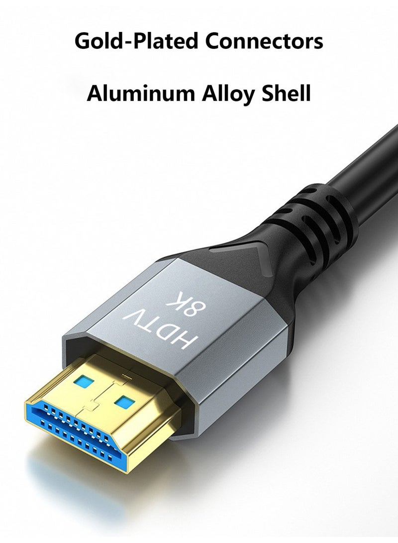 MOLEWHALE 8K HDMI 2.1 Cable - Support 8K@60Hz, 4K@144Hz, 2K@240Hz, 1080P@360Hz, 48Gbps, 3D, HDR, HDCP, eARC, Dolby - Ultra High Speed HDMI Cord for Laptop, Computer, Monitor, Projectors, TV, PS4, PS5, Xbox, Switch, HDTV - Image 4