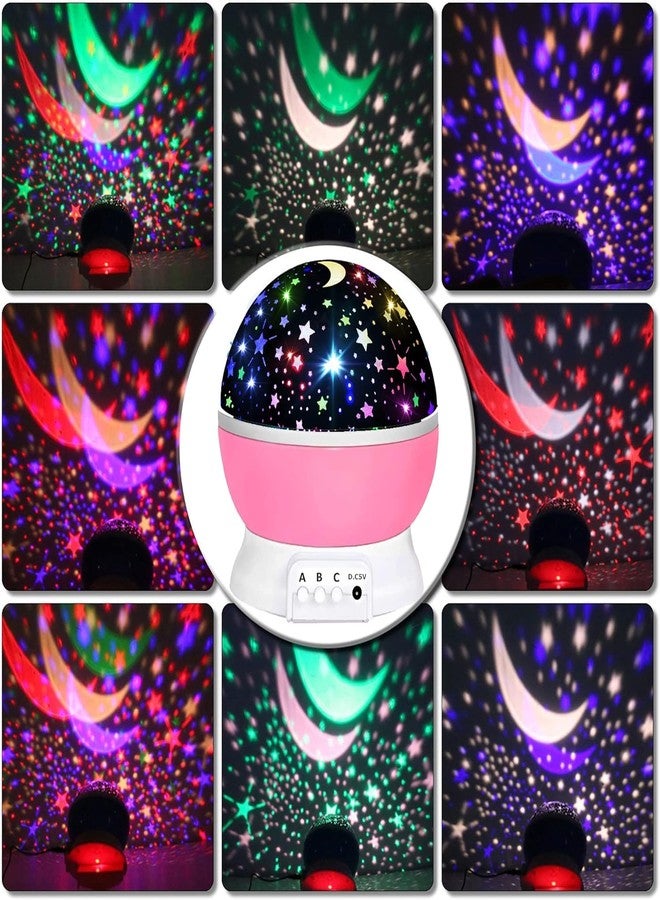 LOGROTATE Star Master Projector Night Light - Romantic LED Sky Projector Lamp with USB Cable - Colorful Rotating Galaxy Light for Bedroom, Kids, and Home Décor(Pink) - Image 2