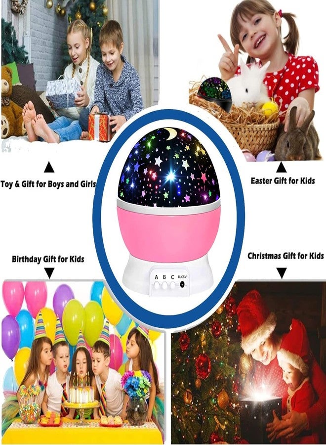 LOGROTATE Star Master Projector Night Light - Romantic LED Sky Projector Lamp with USB Cable - Colorful Rotating Galaxy Light for Bedroom, Kids, and Home Décor(Pink) - Image 3