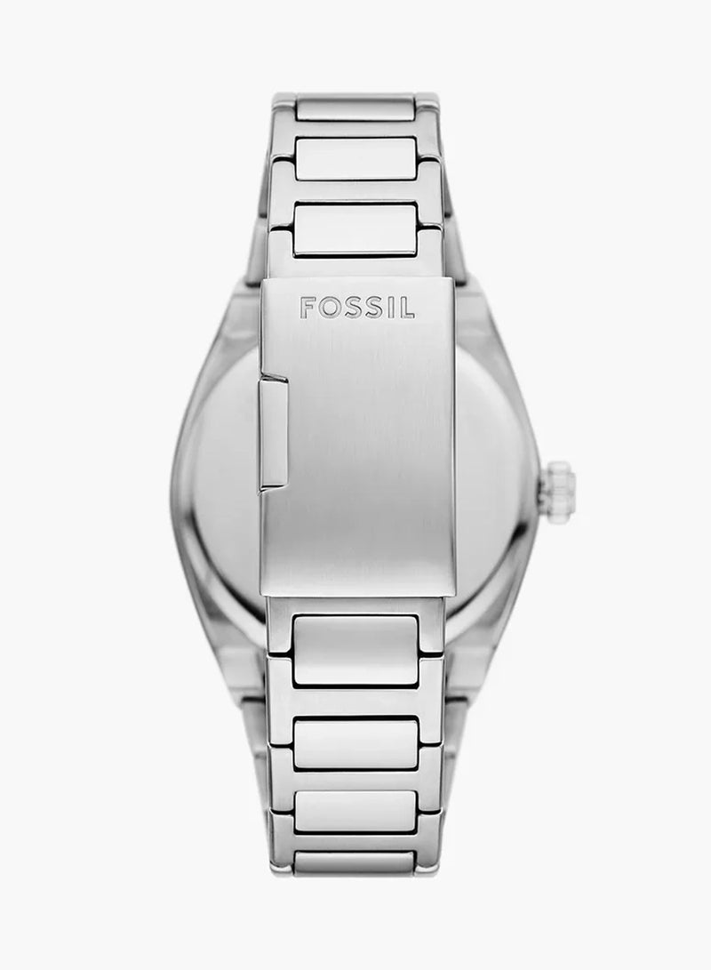FOSSIL Men Everett Three-Hand Date Stainless Steel Watch FS6056 - 42mm - Image 3