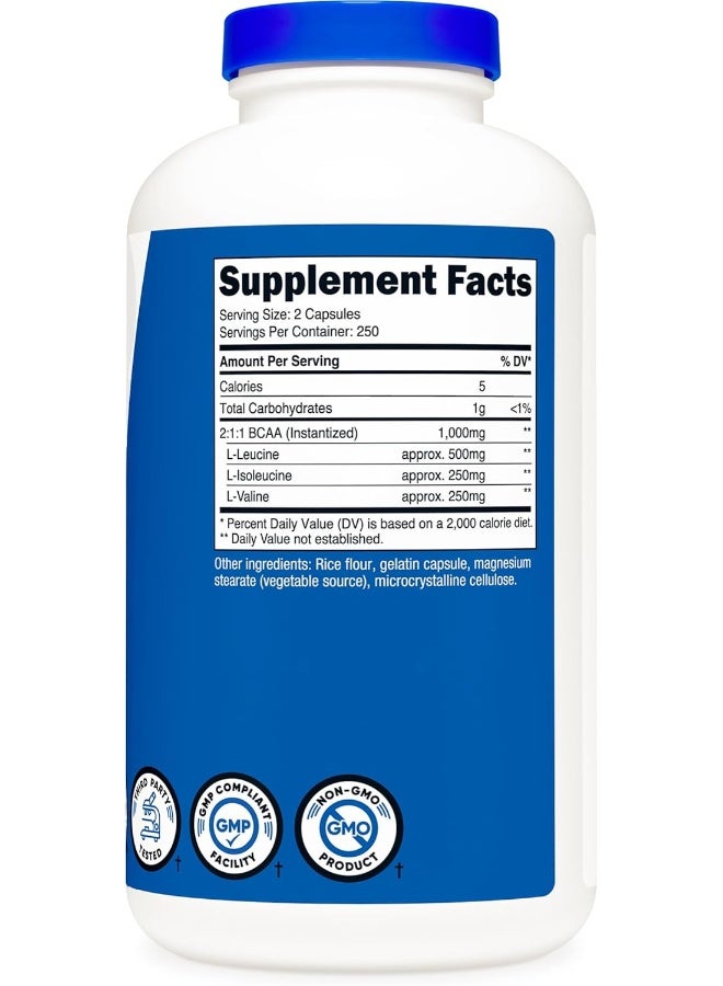 Nutricost BCAA Capsules 2:1:1 500mg 500 Caps - Image 5