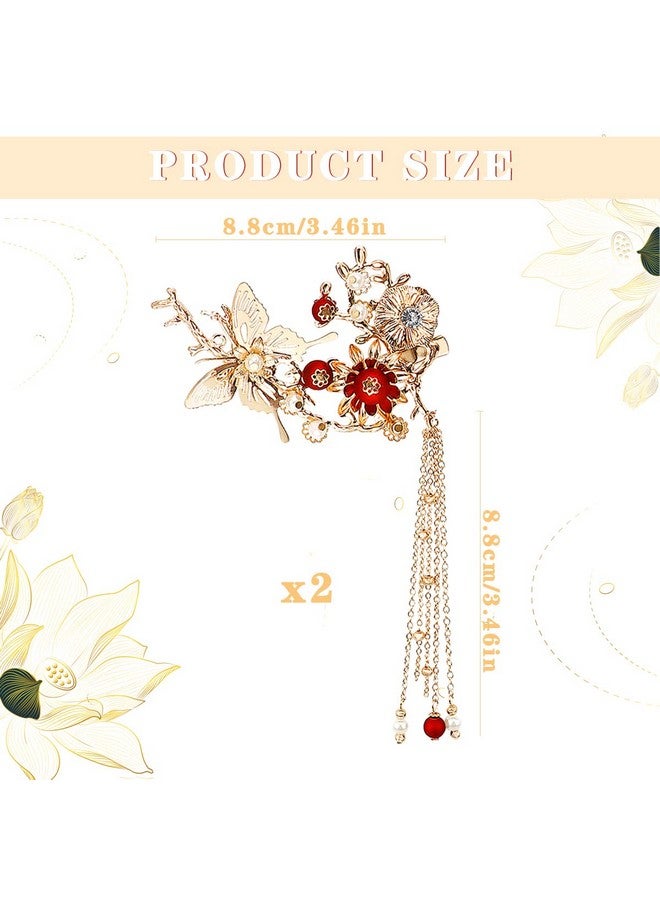 FERCAISH New Butterfly Tassel Hair Clip Classic Style Pearl Hair Clip Hair Accessories For Traditional Clothes Festive Wedding Cosplay - Image 3