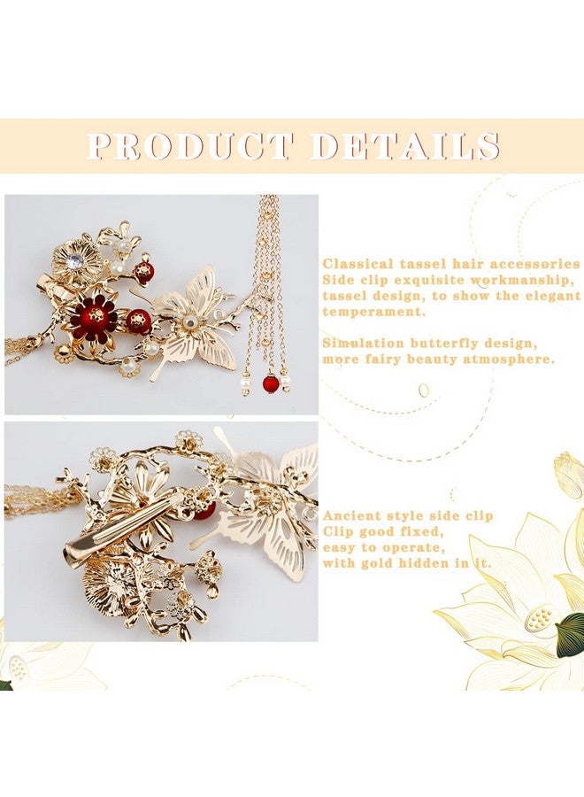 FERCAISH New Butterfly Tassel Hair Clip Classic Style Pearl Hair Clip Hair Accessories For Traditional Clothes Festive Wedding Cosplay - Image 4