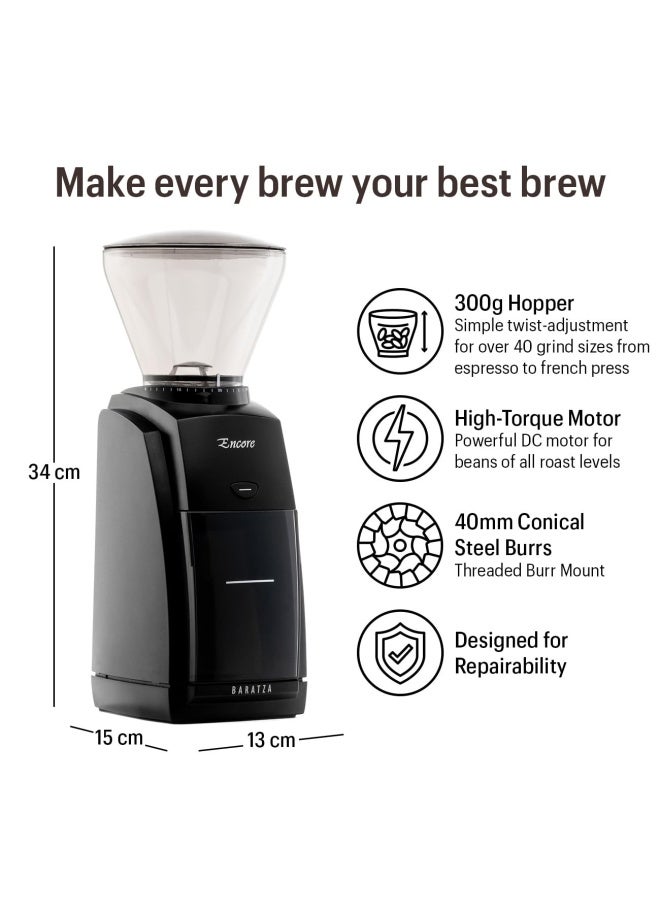 Baratza Encore Coffee Grinder ZCG485BLK Black - Image 3