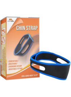 Mobi Lock Anti Snore Chin Strap for Women & Men - Double-Support Chin Straps for Sleeping - Adjustable via Hook & Loop Closure - Skin-Friendly, with Holes for Aeration - Snoring Prevention Device - by Mobi Lock 