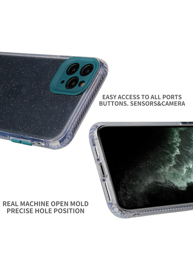 Zaboon Case For iPhone 11 Pro Max Fine Hole Series Anti-fall Transparent TPU + Acrylic Glitter Phone Protective Case - Image 4