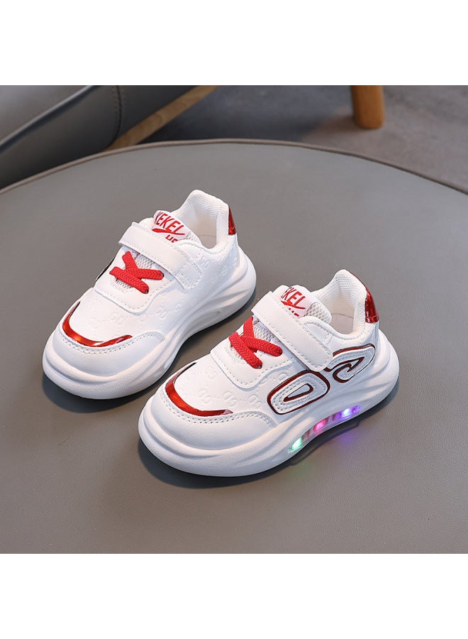 Boys' Sneaker  Spring And Autumn New Summer Breathable White Shoes Thin Shoes Soft Bottom Non-slip Children's White Shoes