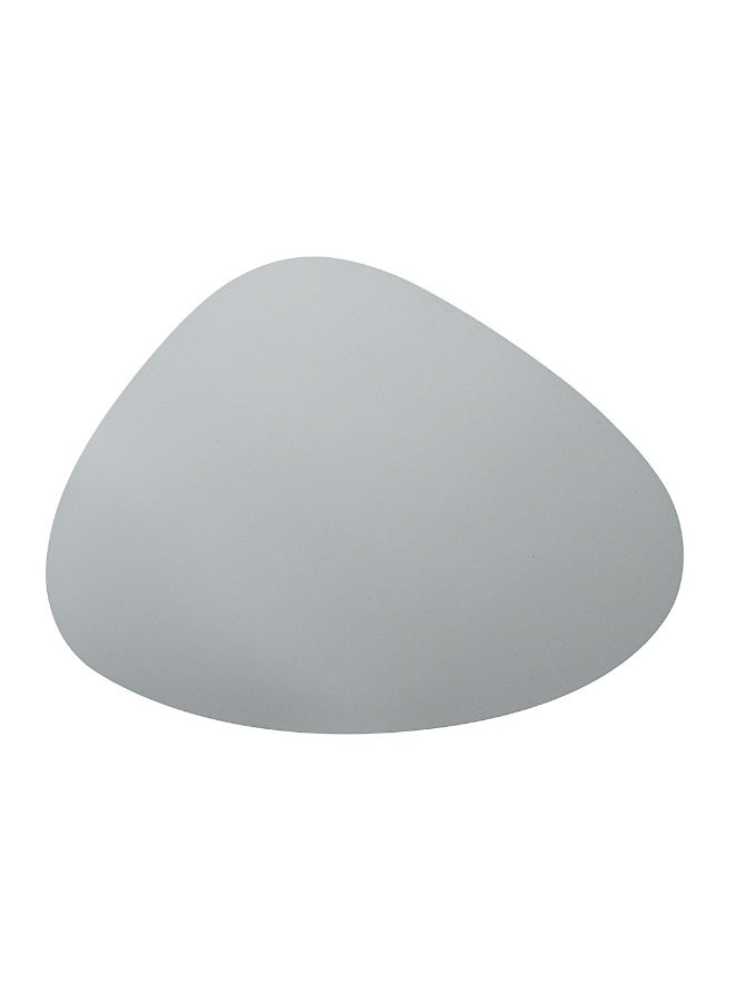 Restaurantware 16 Inch Table Placemats, 6 Egg-Shaped Vinyl Placemats - Embossed, Stain-Resistant, Gray Vinyl Placemats For Tables, Leather-Like Feel, Protects Surfaces  - Image 1