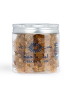 Moin Luban with Oud Bakhoor 100g - Pure Luban Resin with Tarat Oud for Long-lasting, Calming Fragrance - Premium Arabic Scent for Home, Office, or Special Occasions 