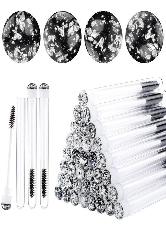 Dming 50pcs Eyelash brush Lash Wand Makeup tool Eyelash Extension supplies Cleaning brush Diamond Mascara foil black - Image 1