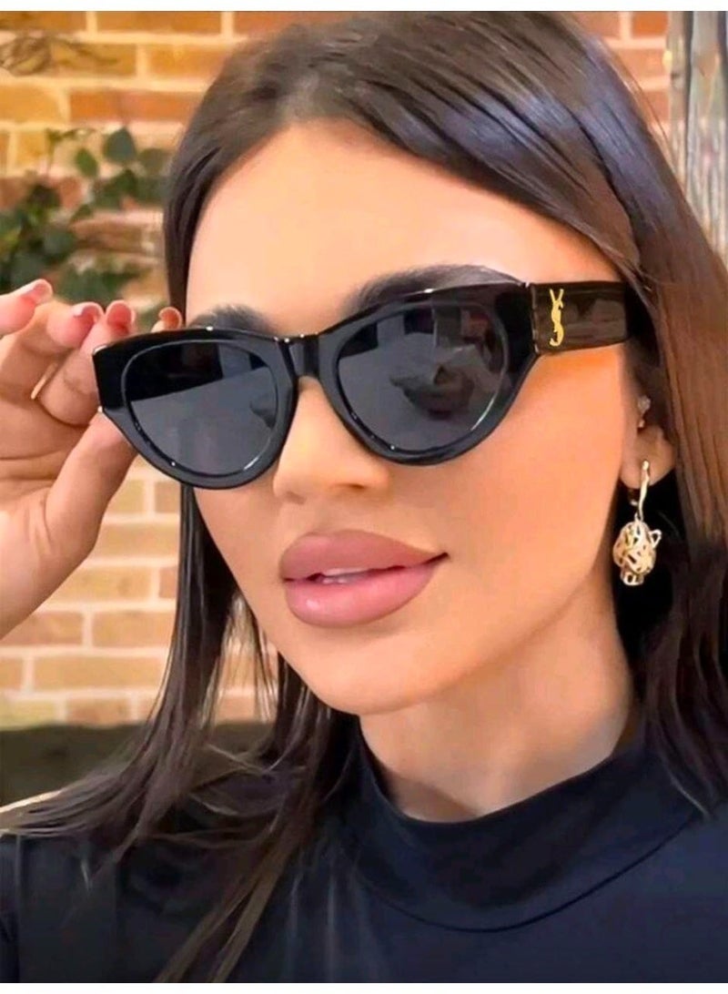 Shein Sunglasses Frame Elliptical Cat Eyes Women's Fashion Glasses - Image 2