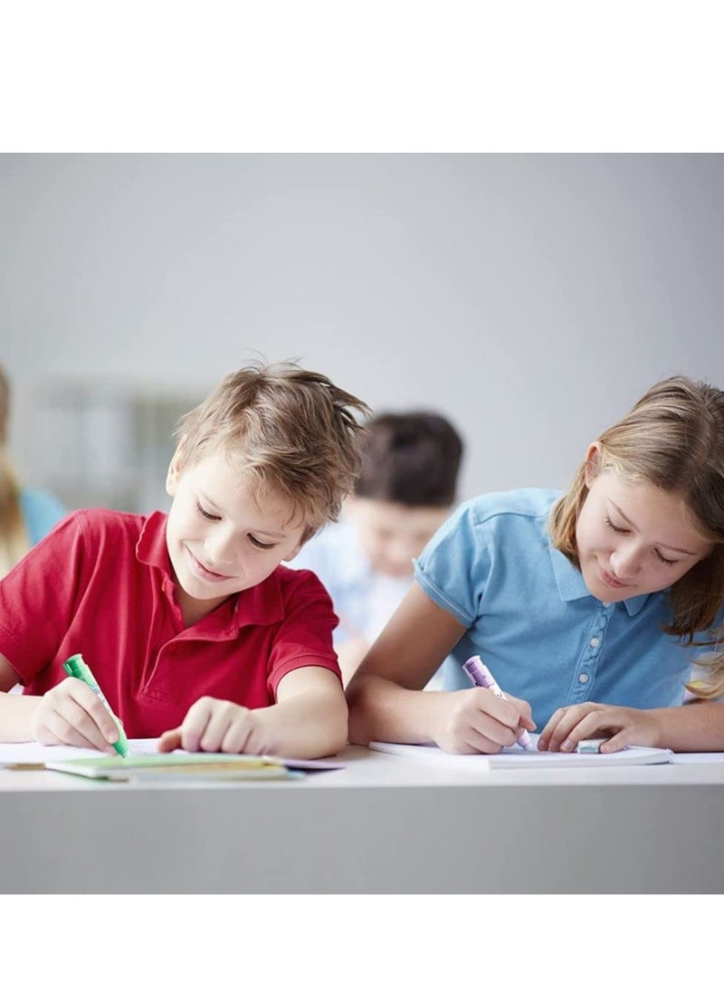 SYOSI 4Pcs Retractable Click Eraser with 4Pcs Refill Erasers, C ute Pen Shaped Erasers, Press Type Mechanical Eraser for Kids Students Painting Writing - Image 3