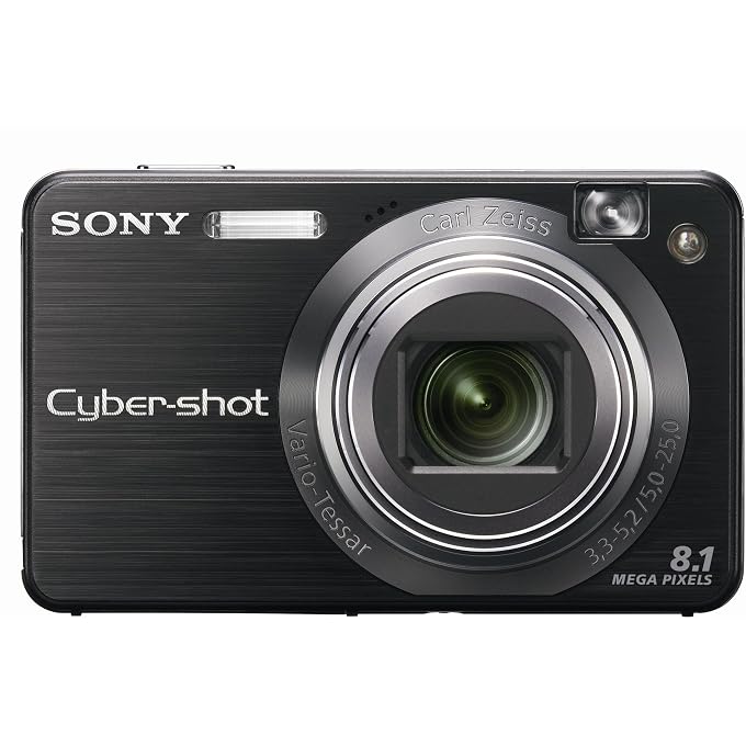 Sony Cybershot DSCW150/B 8.1MP Digital Camera with 5x Optical Zoom with Super Steady Shot (Black) - Image 1