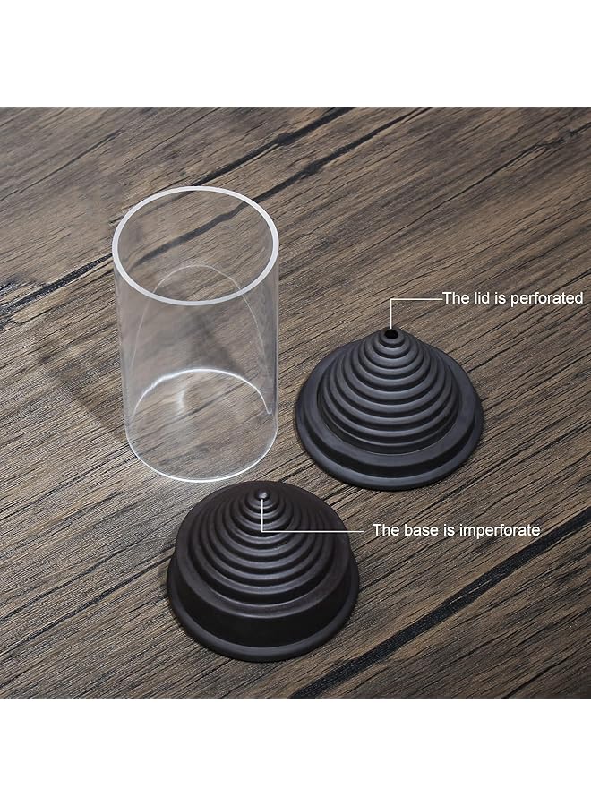 erorex Hourglass Backflow Incense Burner Waterfall Incense Holder With 20 Incense Cones And Windproof Acrylic Hood Smoke Fountain For Home And Office Decor Eliminate Odors And Purify Air - Image 4