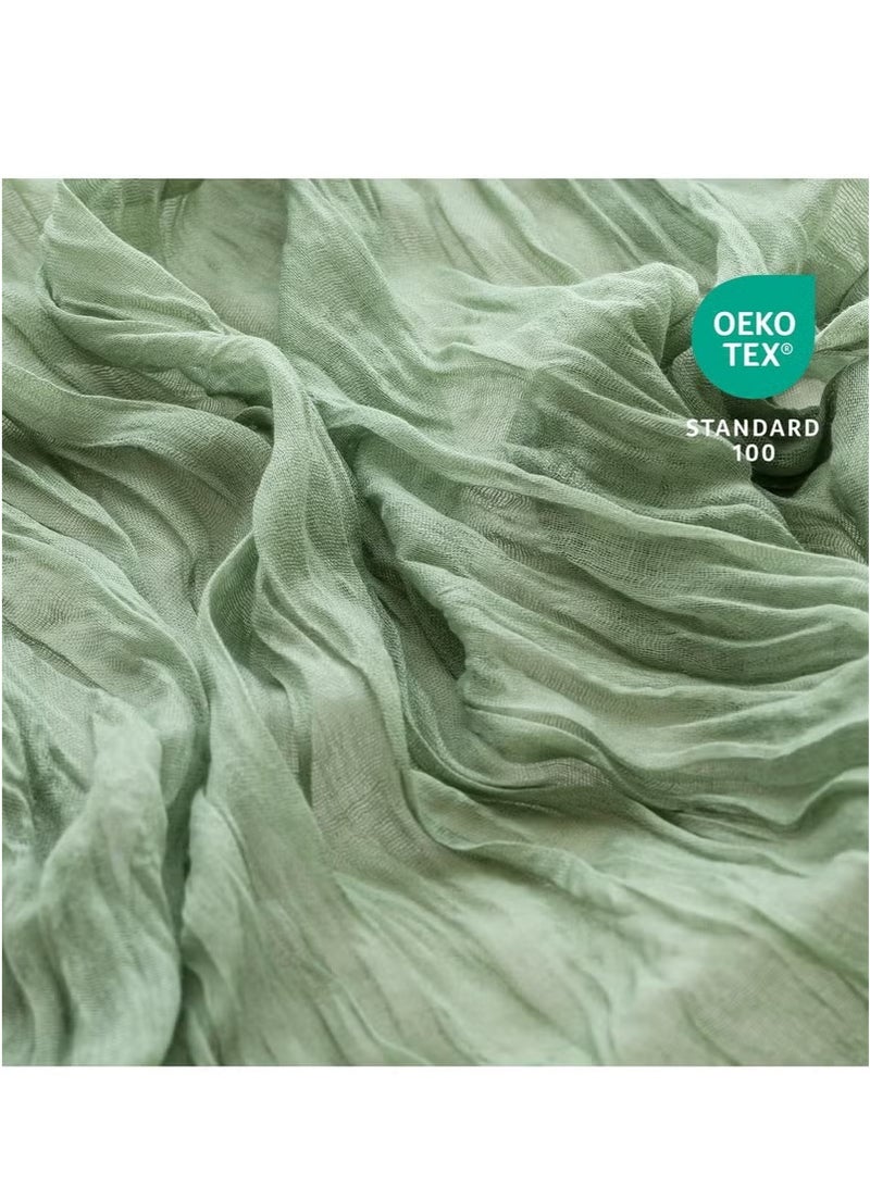 Risen Translucent Table Runner Chessian Tablecloth for Wedding Reception Bridal Shower Party Decoration Table Centerpiece 90*300cm （Green） - Image 3
