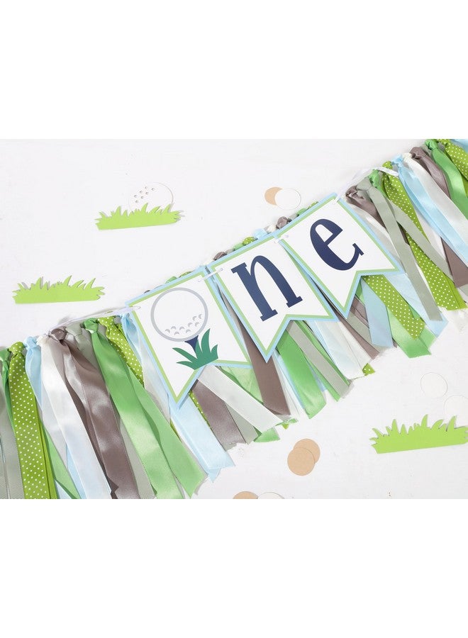 Agkvw Golf 1st Birthday High Chair Banner - Hole In One Cake Smash Decorations, Boy First Birthday, Golf Party One Banner - Image 5