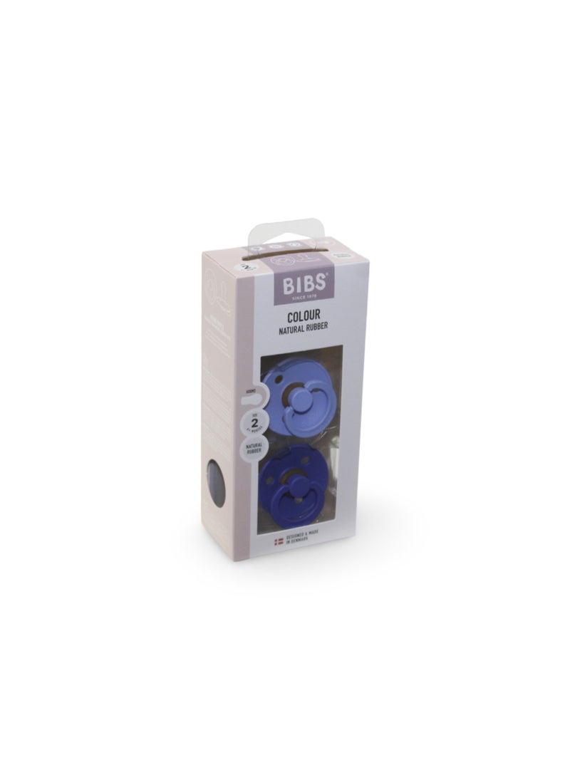 BIBS Pacifier Colour 2 Pack Latex Size 2 – Hush/Grape - Image 1