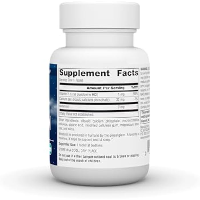 Source Naturals Sleep Science Melatonin, 3 mg - 120 Tablets - Image 2