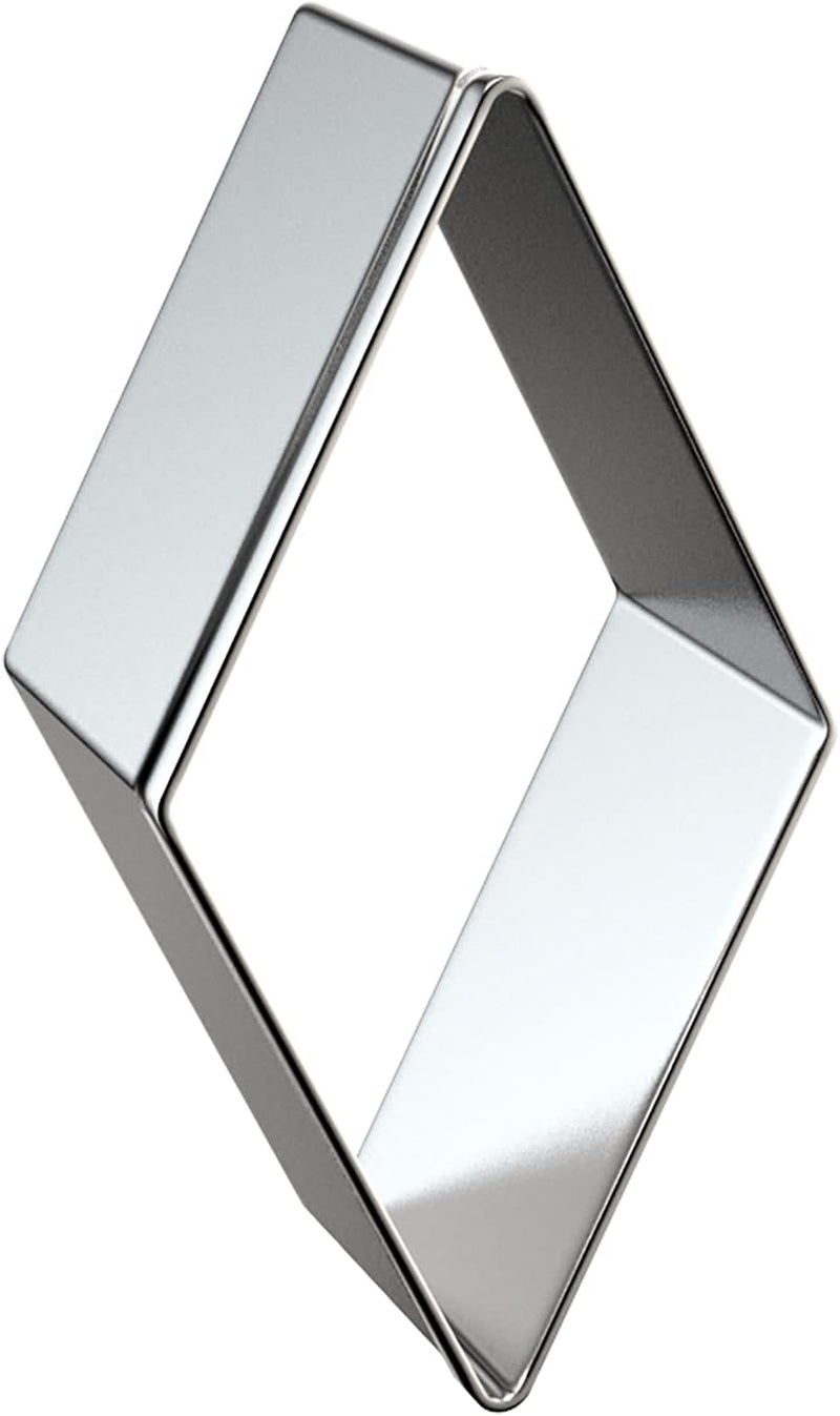 QAAQS Rhombus Diamond Cookie Cutter Set - 4 Piece Assorted Sizes (5 Inch, 4 Inch, 3 Inch, 2 Inch) - Stainless Steel - Image 4