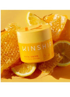 Kinship Insta Swipe AHA Exfoliating Pads - Lemon Honey Glycolic Acid Face Exfoliant - Brighten, Smooth + Clear Clogged Pores - Resurfacing Treatment Facial Wipes - Tone Blemish Prone Skin (45 Count) - pzsku/Z3AF163554225F50705B1Z/45/_/1740483509/131f60d2-e056-412d-9915-5aadc42303b8