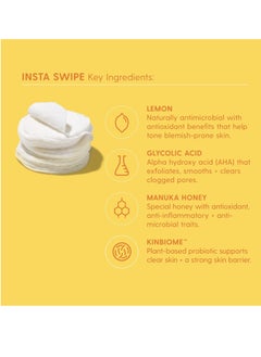 Kinship Insta Swipe AHA Exfoliating Pads - Lemon Honey Glycolic Acid Face Exfoliant - Brighten, Smooth + Clear Clogged Pores - Resurfacing Treatment Facial Wipes - Tone Blemish Prone Skin (45 Count) - pzsku/Z3AF163554225F50705B1Z/45/_/1740483517/dfeddf6a-b653-41c6-9fad-1842220f8686