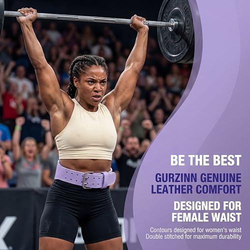 GurZinn 9mm Leather Fitness Weight Lifting Belt for WomenMen with 4 Inches Padded Lumbar Support for Power Lifting Workout Squats Exercise - Image 3