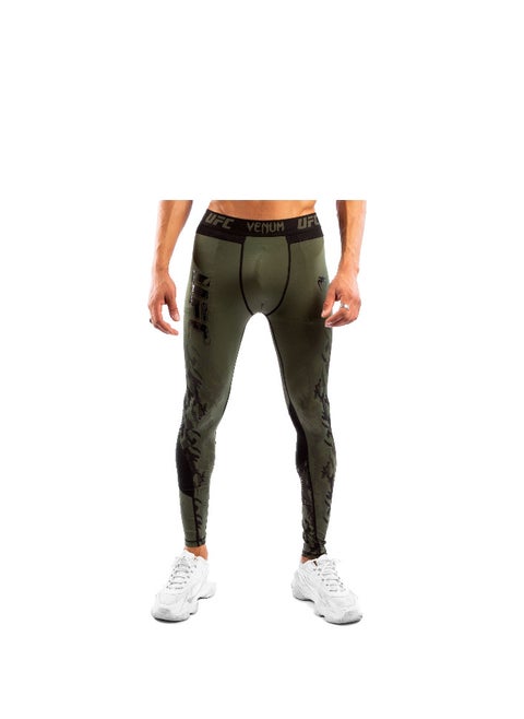 UFC VENUM AUTHENTIC FIGHT WEEK MENS PERFORMANCE TIGHT KHAKI SMALL