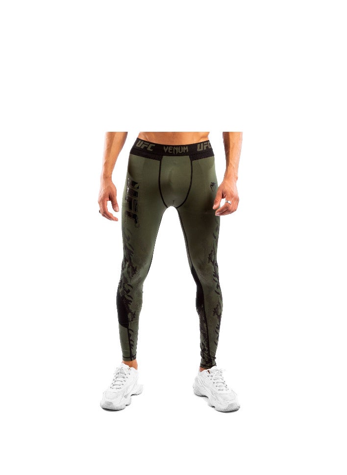 VENUM - UFC VENUM AUTHENTIC FIGHT WEEK MENS PERFORMANCE TIGHT KHAKI SMALL - Image 1