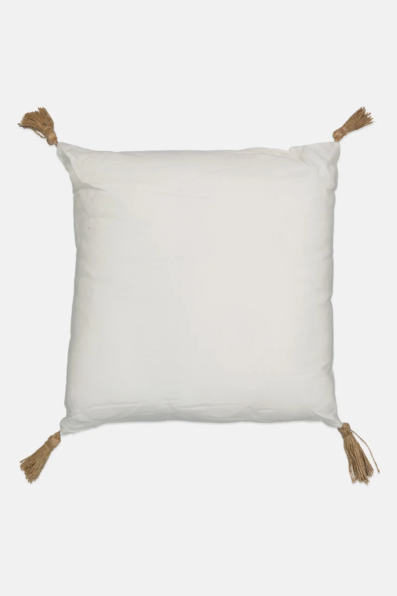 Muy Mucho Plain Cushion With Removable Cover 45 x 45 cm, White