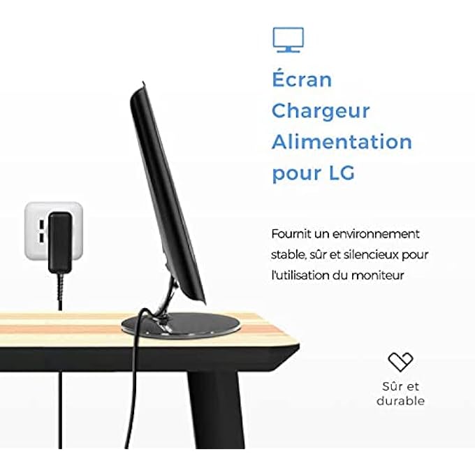 rayihni DC 19V SCREEN POWER SUPPLY CHARGER FOR LG E1942C E2242C PSAB-L101A EAY62768620 WA-16E19FK ADS-40FSG-19 19025GPB-2 LG FLATRON IPS225V-BN 22MK600M MONITOR LG ELECTRONICS XBOOM WK77 SPEAKER - Image 2