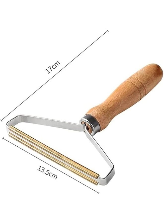 Lint and metal duster with a wooden handle – a practical tool for easily cleaning clothes and upholstery anywhere. - Image 2