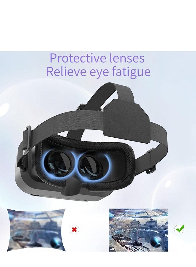 نظارات الواقع الافتراضي 3D نظارات ثلاثية الأبعاد لنظارات الهواتف الذكية نظارات الواقع الافتراضي 3D نظارات الرأس خوذات نظارات الواقع الافتراضي لتلفزيون ألعاب الفيديو متوافقة مع نظام iOS - Image 3