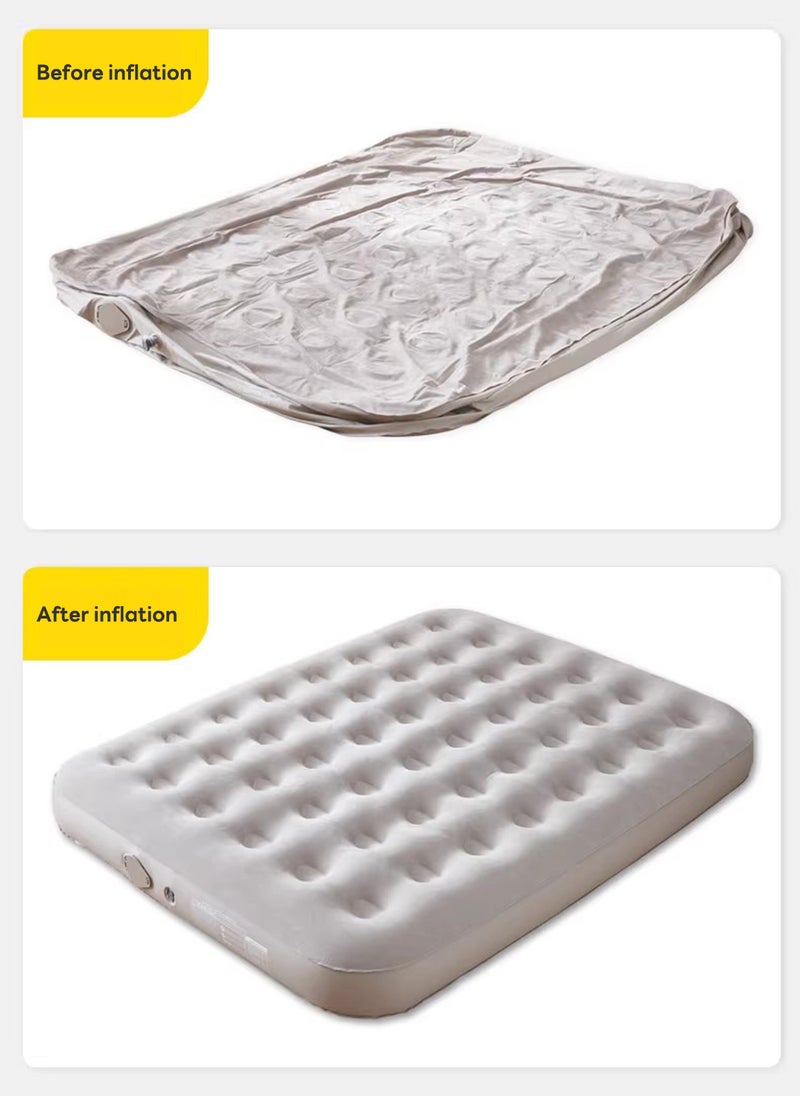 Sharpdo Double Camping Inflatable Air Bed, Inflatable Bed with Flocking Top Cover Foldable Inflatable Bed for Camping/Outdoor/Travel 190*100*40CM - Image 5