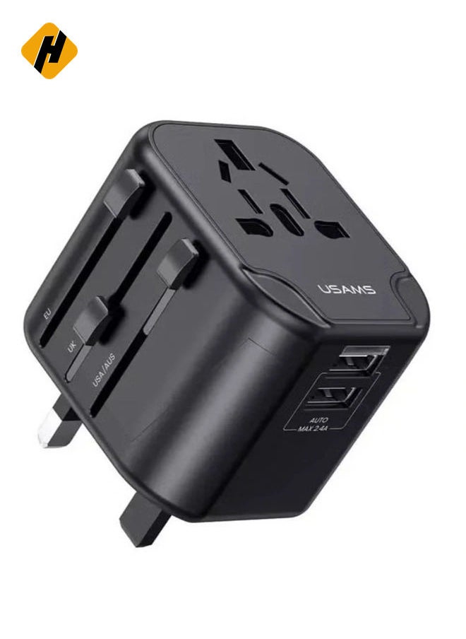 HuHa Usams US-CC173 T55 12W Dual USB Universal Travel Charger  - Image 1