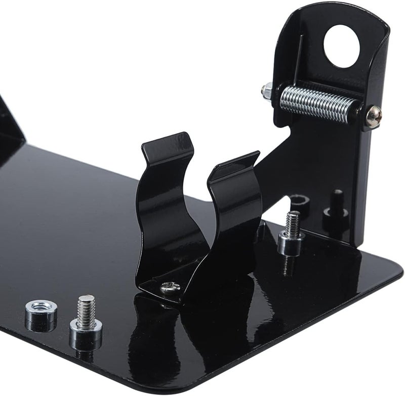 Chelhead Samlight License Plate Bracket 8 3/4 Inch Flip-Up Winch Roller Fairlead Mount Holder Black Stainless Steel - Image 5