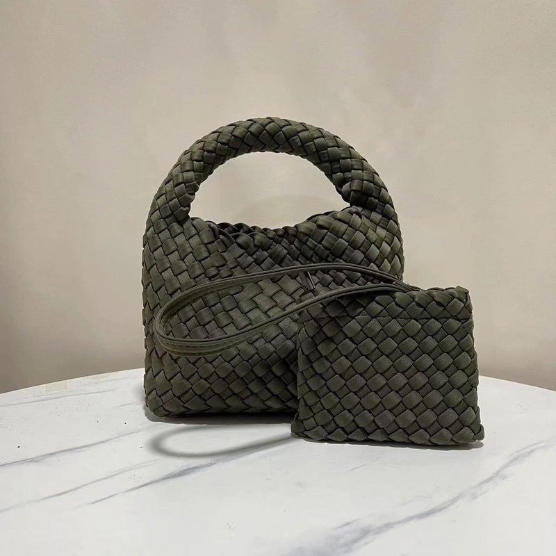 Nylon Cloth Woven Bag Diving Material Bag Large Capacity Portable Vegetable Basket Bag Chain Crossbody Bag - Image 1