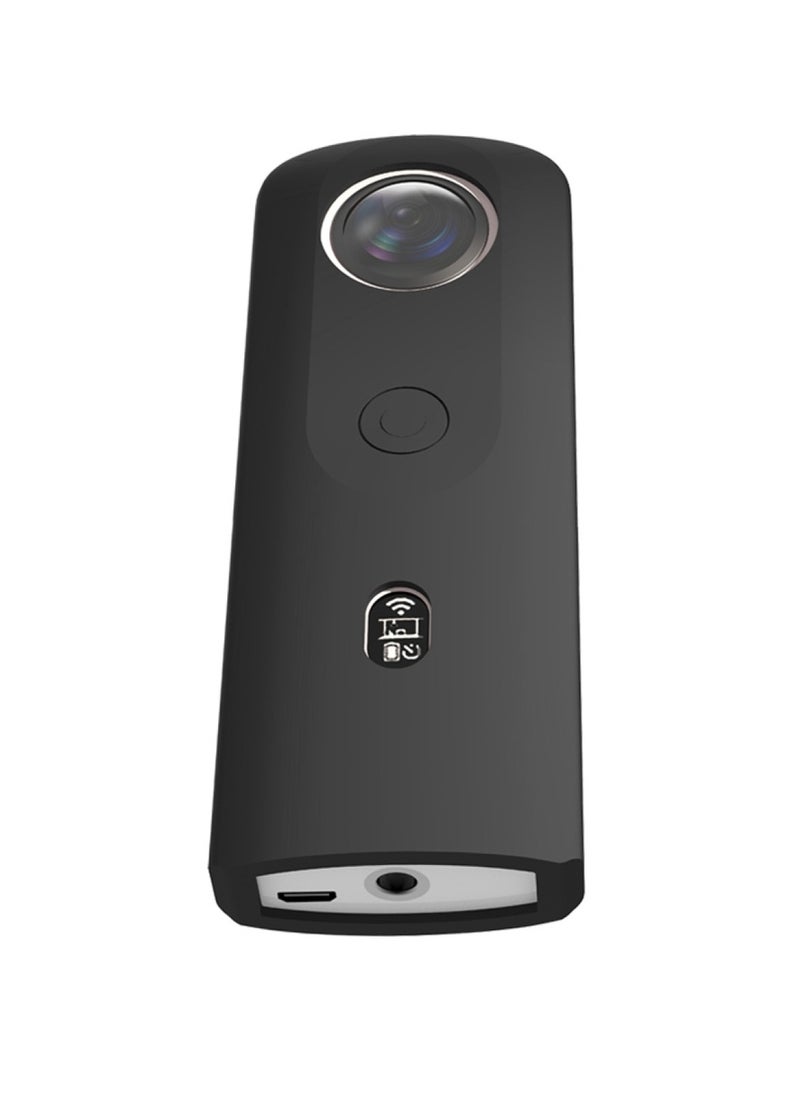 Silicone Protective Case with Lens Cover for Ricoh Theta SC2 360 Panoramic Camera (Black)