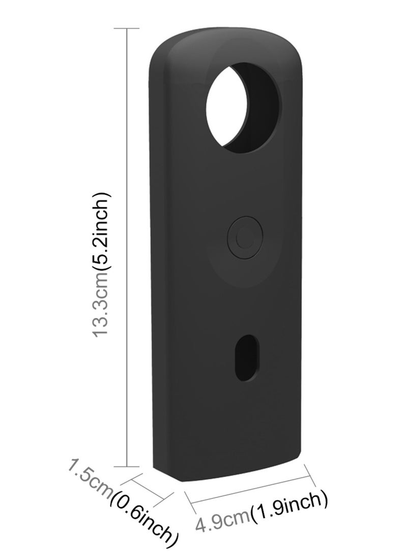 Silicone Protective Case with Lens Cover for Ricoh Theta SC2 360 Panoramic Camera (Black)