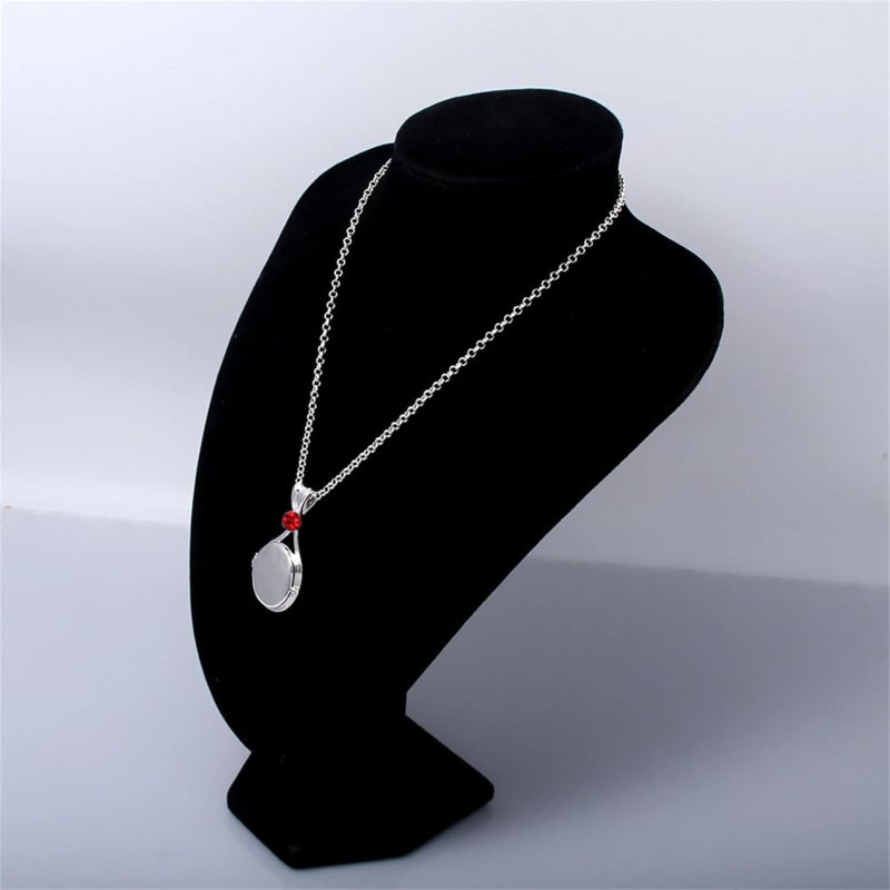 قلادة H2O: قلادة مفتوحة مطلي بالفضة بدون نحاس أحمر كأساس بدون نحاس بدون رصاص - قلادة يدوية مناعية للحساسية ومقاومة للتلون لاستخدام يومي في الحفلات الكوسبلي والزواج والمواعيد لمعجبي H2O - Image 4