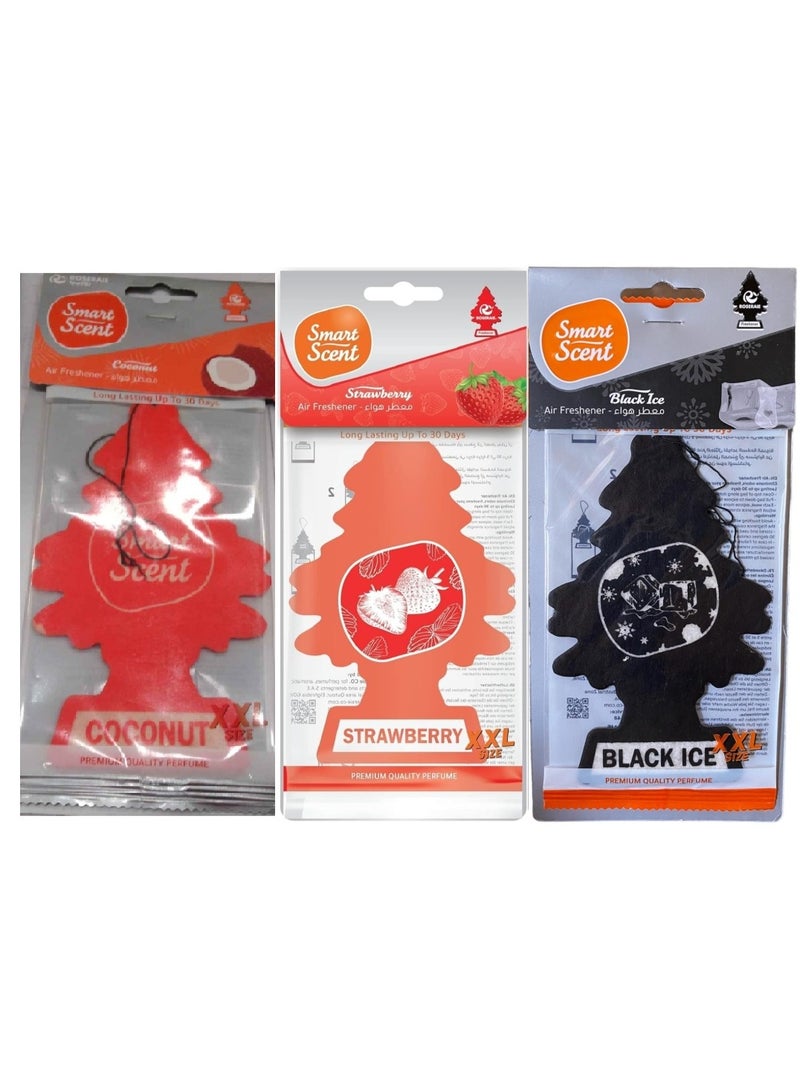 3 pieces of car air freshener with different scents XXL
