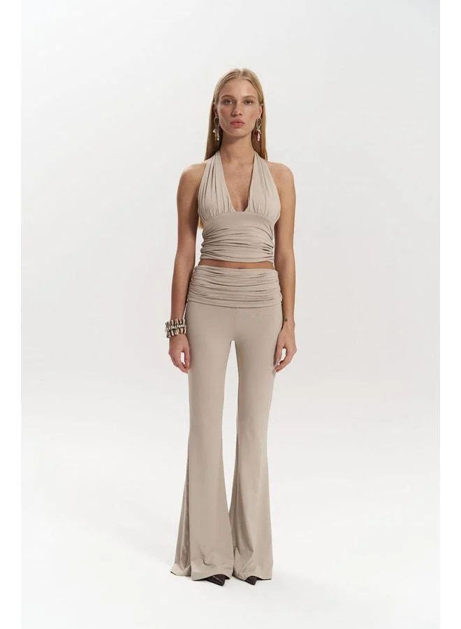 MAI STUDIOS CO. Jody Stone Crop Pant Suit.