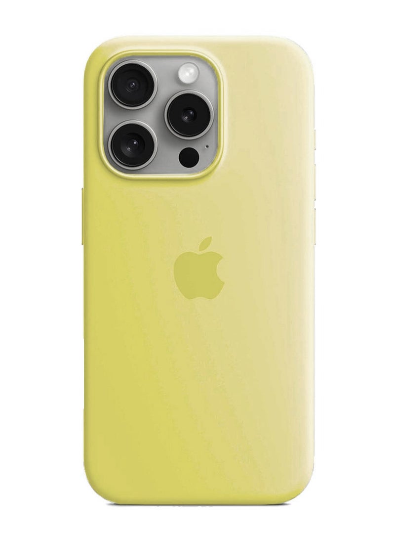 Wtech - Apple iPhone 16 Pro 2024 Premium Soft Liquid Silicone Case Cover - Sunshine - Image 1