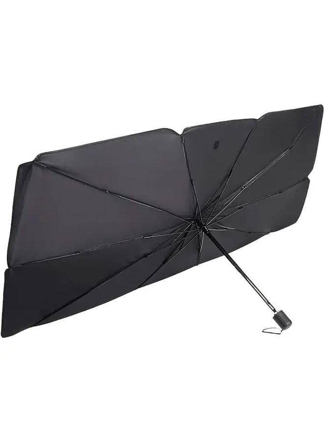 Portable Folding Car Sunshade Umbrella For Most Vehicles Windproof Sun Visor Easy Storage Silvery Car Window Sun Reflector - Image 5